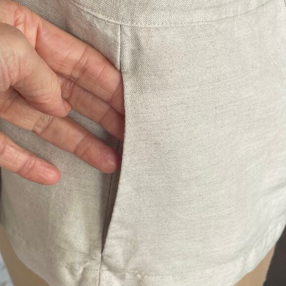 Christopher & Banks Linen Blend Full Zip Jacket Sz MED Cinch Waist Casual Fall - Picture 8 of 11